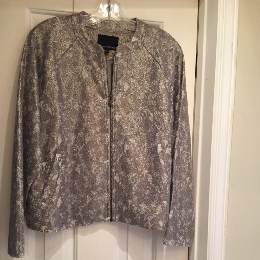 Banana Republic cotton lined bomber jacket